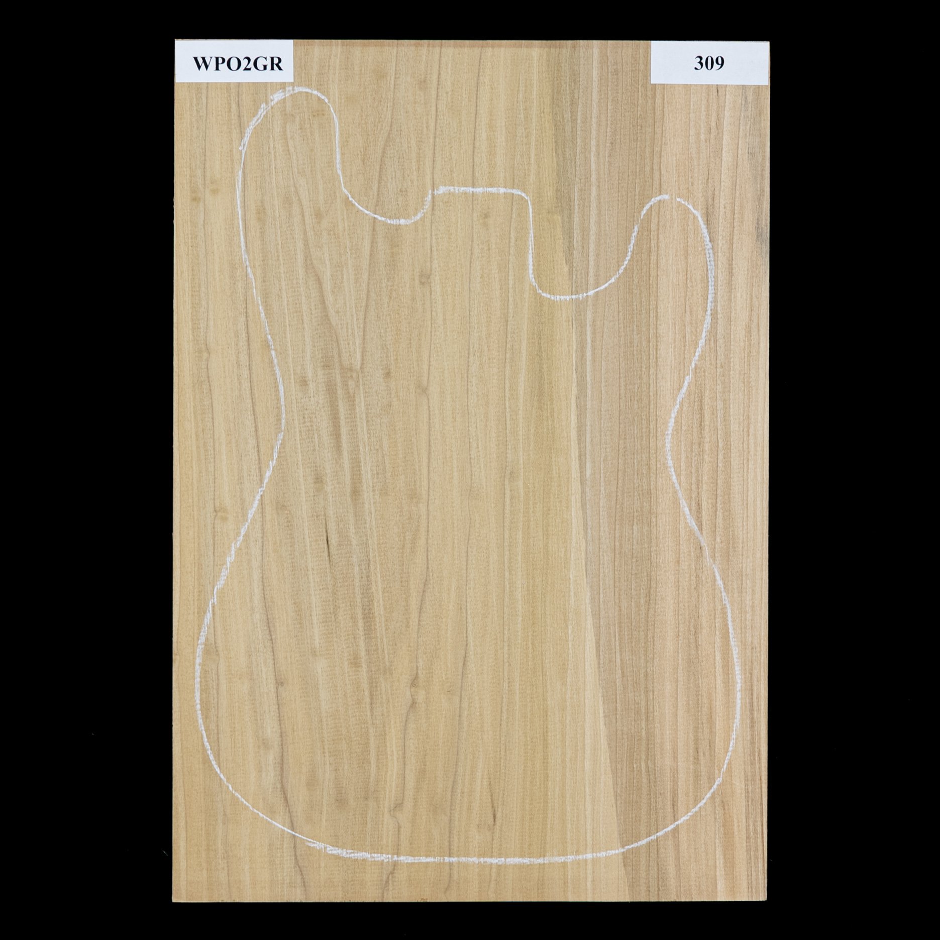 Cuerpo en bruto de álamo, 1 pieza (9,6 lb) - 309 Cuerpo en bruto de álamo, 1 pieza (9,6 lb) - 309