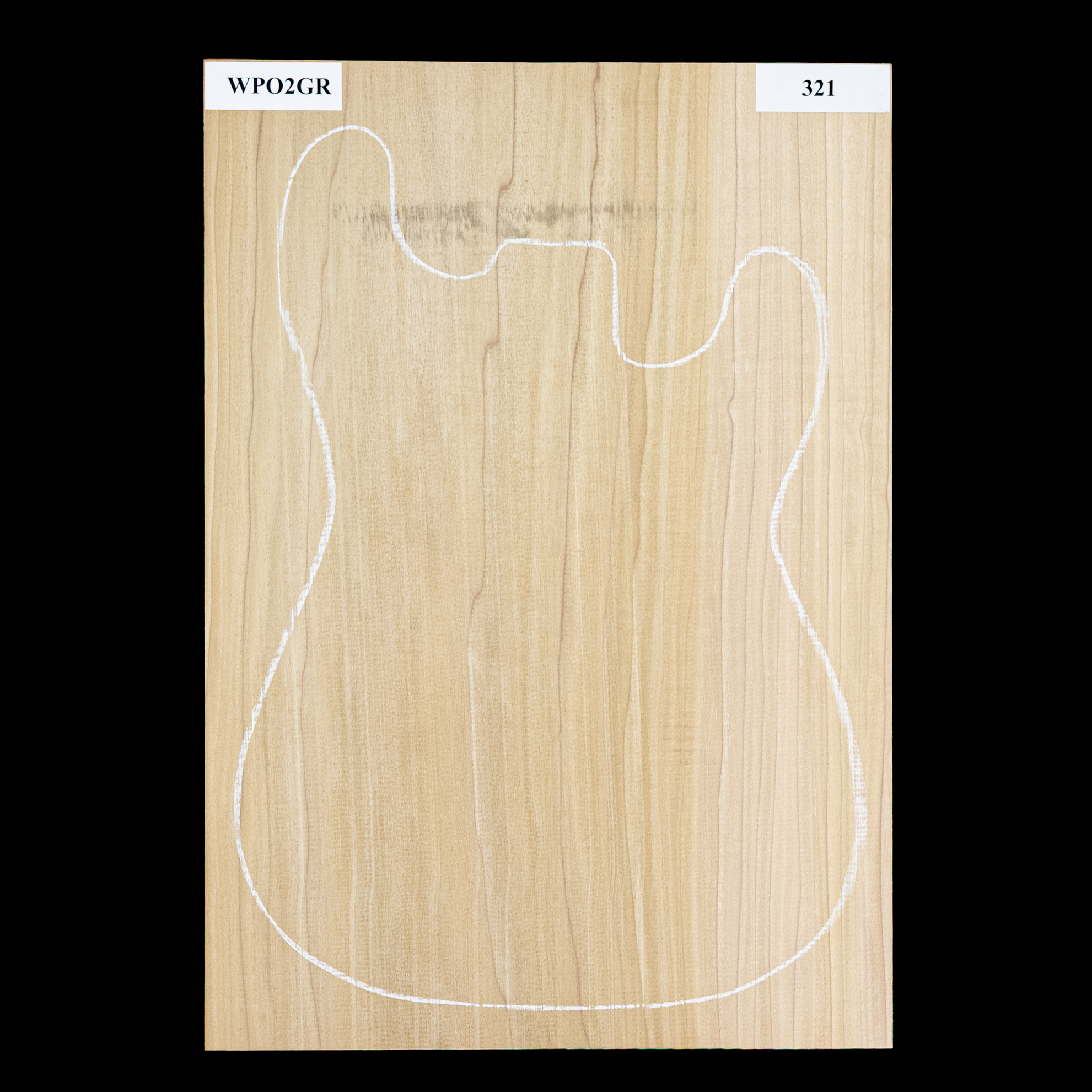 Cuerpo en bruto de álamo, 1 pieza (10,2 lb) - 321 Cuerpo en bruto de álamo, 1 pieza (10,2 lb) - 321