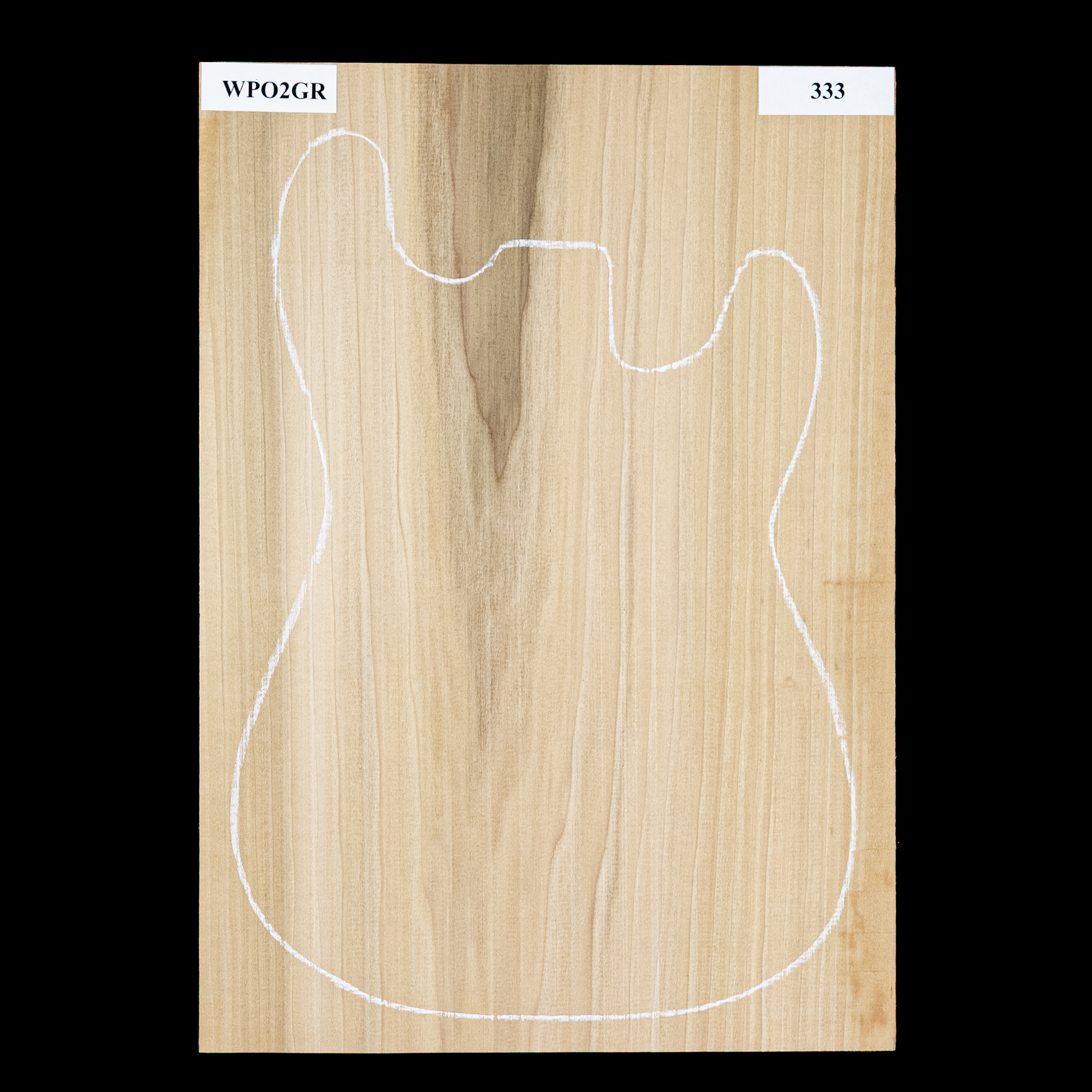 Cuerpo en bruto de álamo, 1 pieza (10,8 lb) - 333 Cuerpo en bruto de álamo, 1 pieza (10,8 lb) - 333