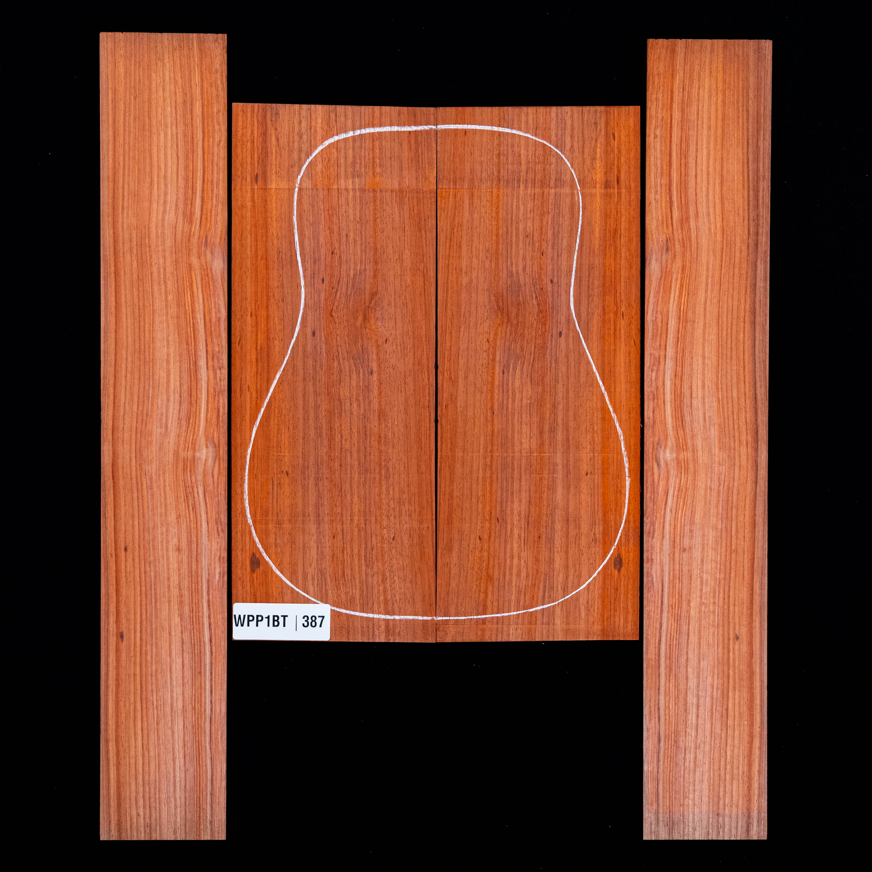 Set de Fondo y Aros de Padauk - 387