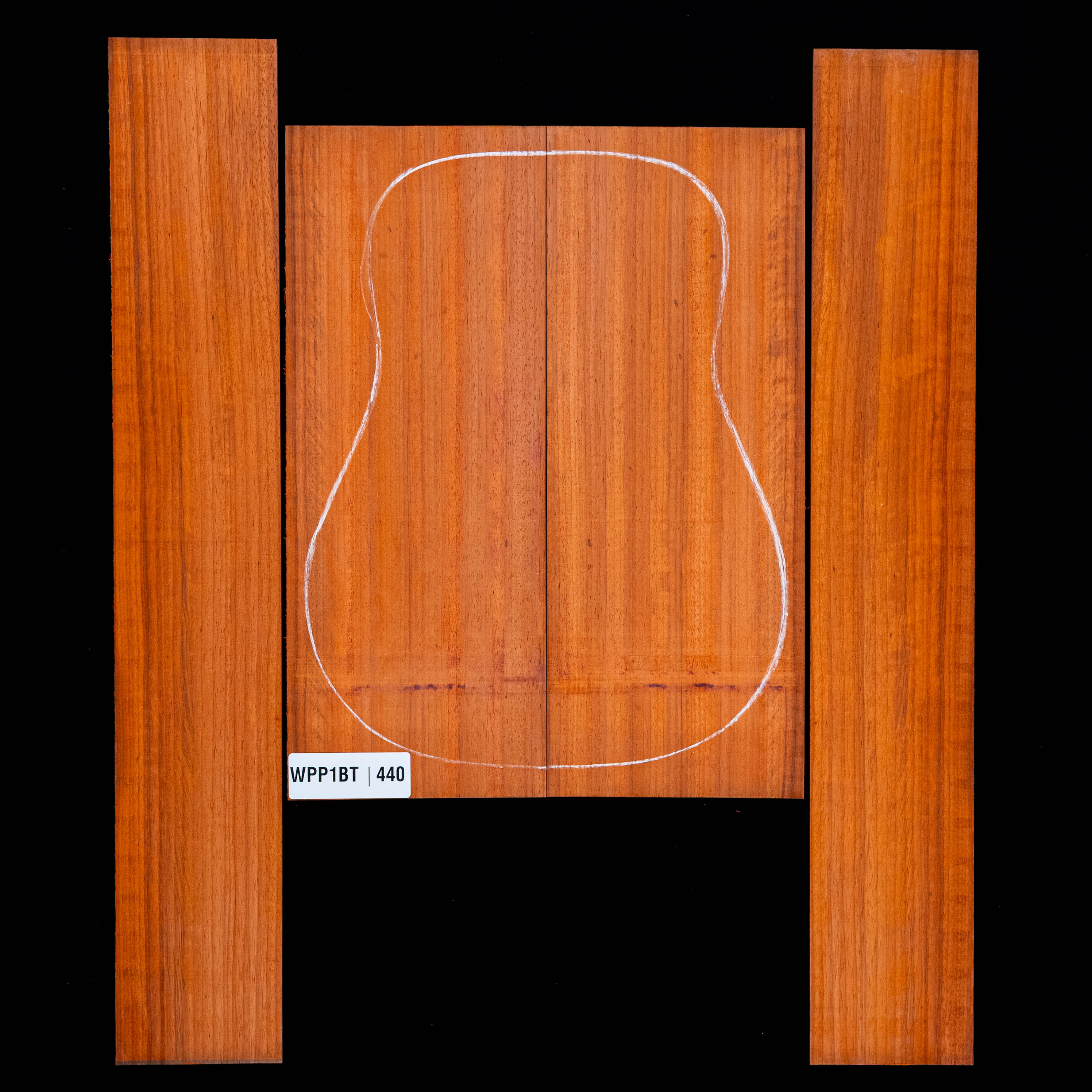 Set de Fondo y Aros de Padauk - 440