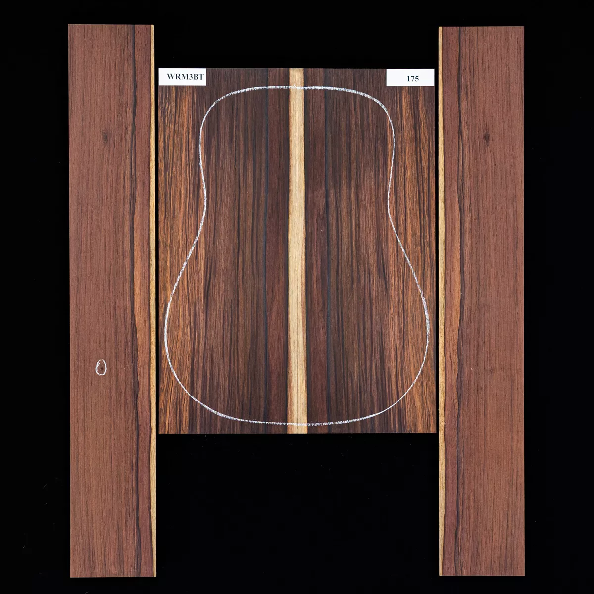 Madagascar Set de fondo y aros de palisandro - 175 Madagascar Set de fondo y aros de palisandro - 175