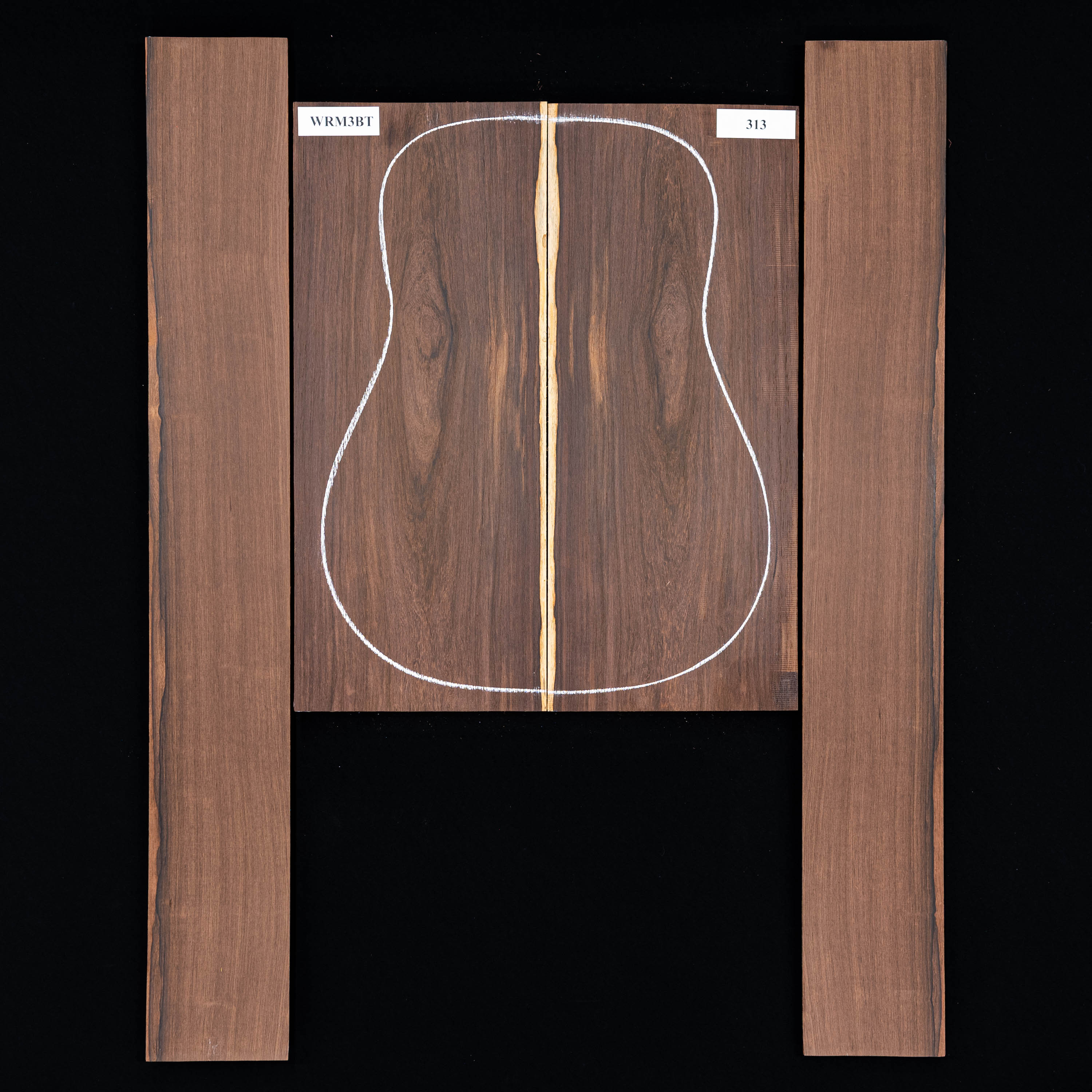 Madagascar Set de fondo y aros de palisandro - 313 Madagascar Set de fondo y aros de palisandro - 313