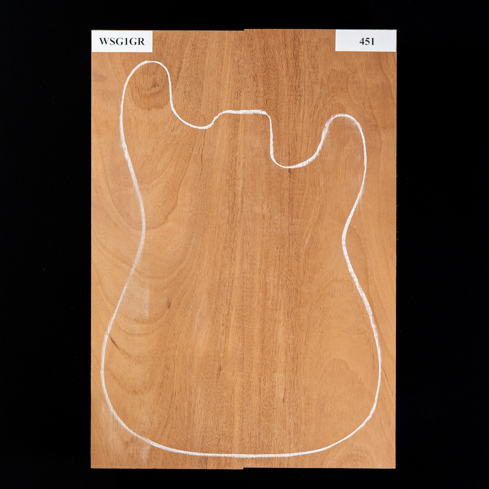 Cuerpo en bruto de caoba hondureña, 2 piezas (11 lb) - 451 Cuerpo en bruto de caoba hondureña, 2 piezas (11 lb) - 451