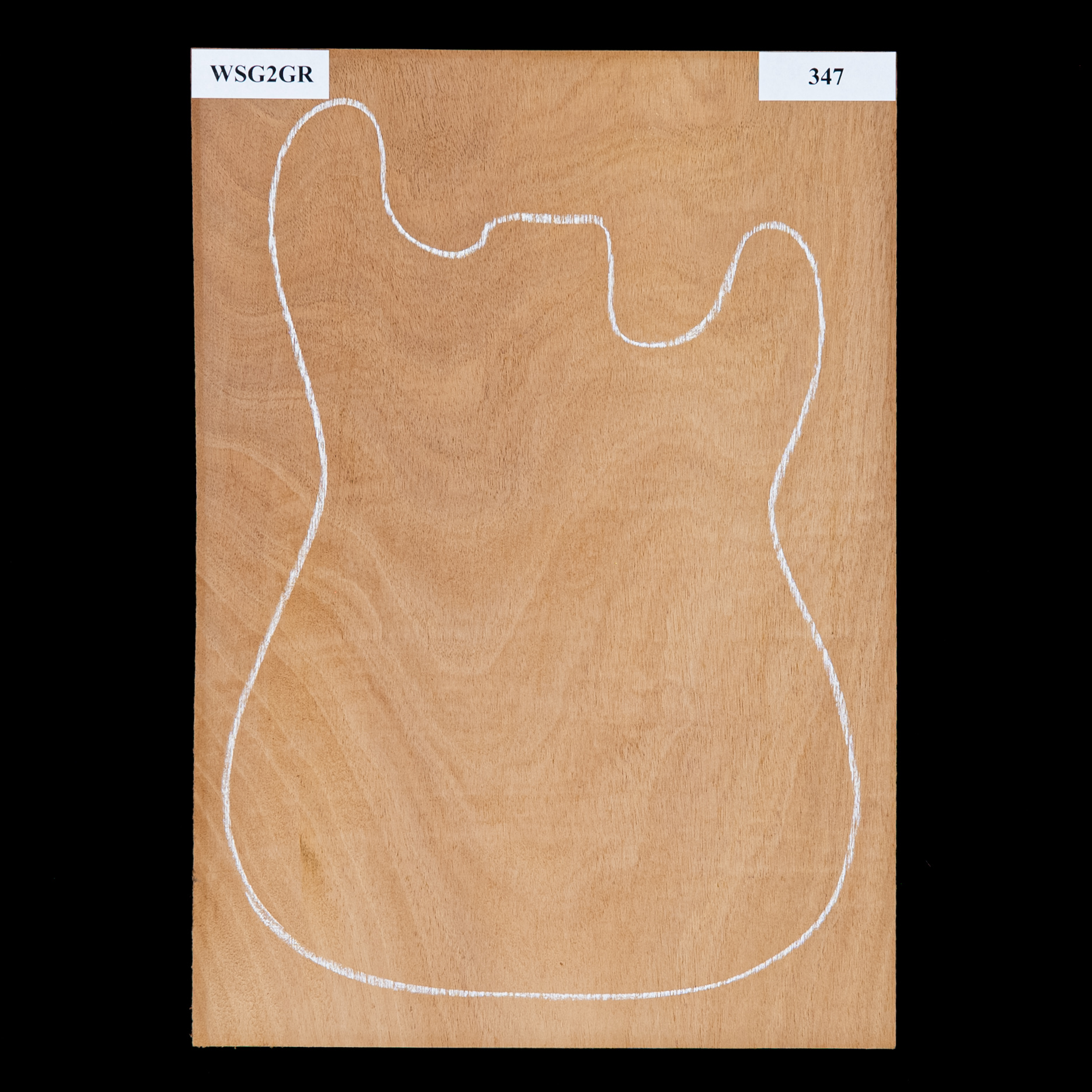 Cuerpo en bruto de caoba hondureña, 1 pieza (11,6 lb) - 347 Cuerpo en bruto de caoba hondureña, 1 pieza (11,6 lb) - 347