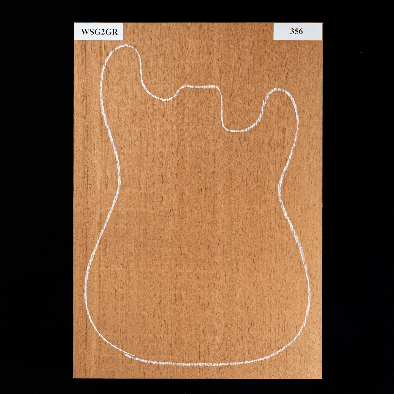 Cuerpo en bruto de caoba hondureña, 1 pieza (10,9 lb) - 356 Cuerpo en bruto de caoba hondureña, 1 pieza (10,9 lb) - 356