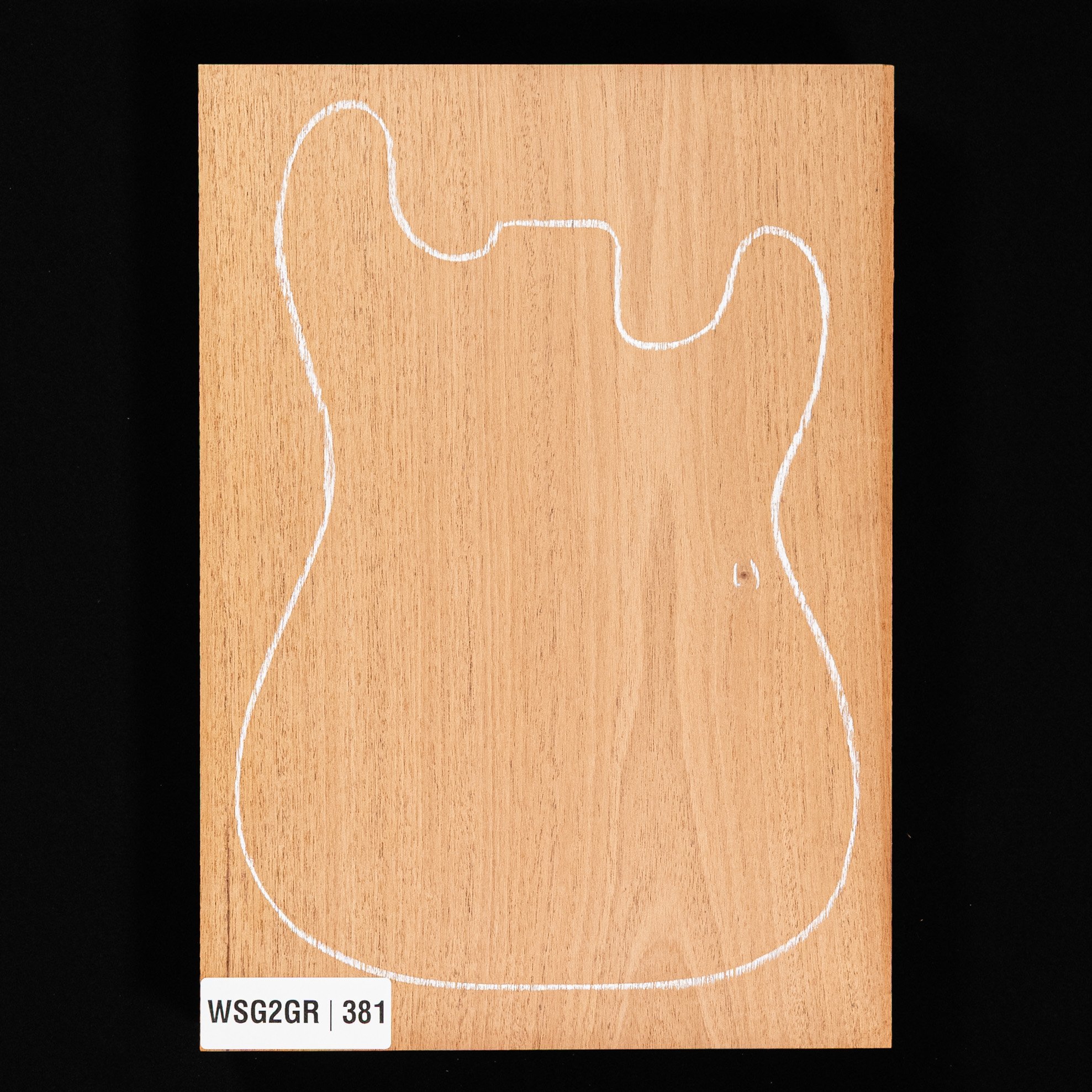 Cuerpo en bruto de caoba hondureña, 1 pieza (11,4 lb) - 381 Cuerpo en bruto de caoba hondureña, 1 pieza (11,4 lb) - 381