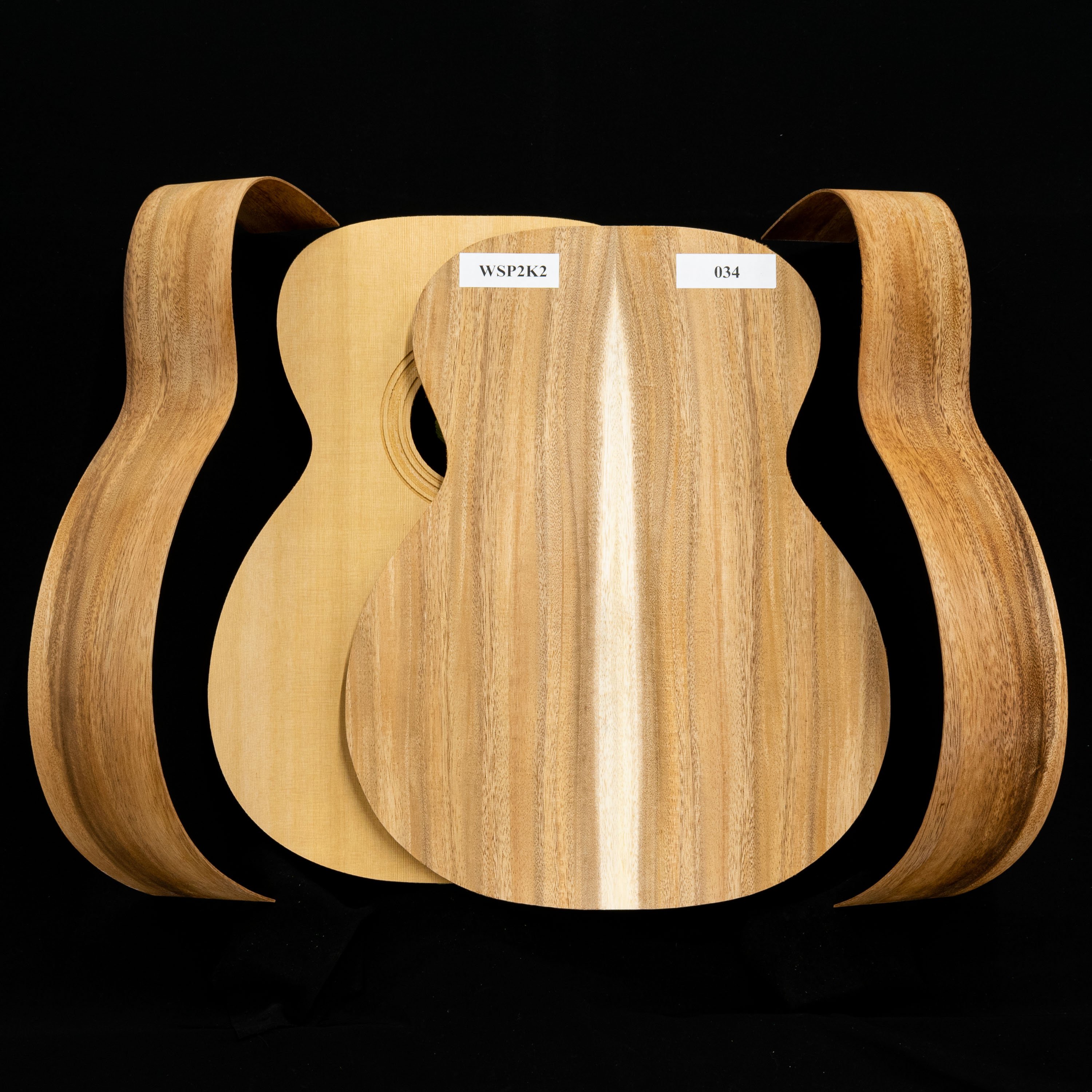 WoodStax OM kit de guitarra Monkeypod, mástil atornillable - 034 WoodStax OM kit de guitarra Monkeypod, mástil atornillable - 034