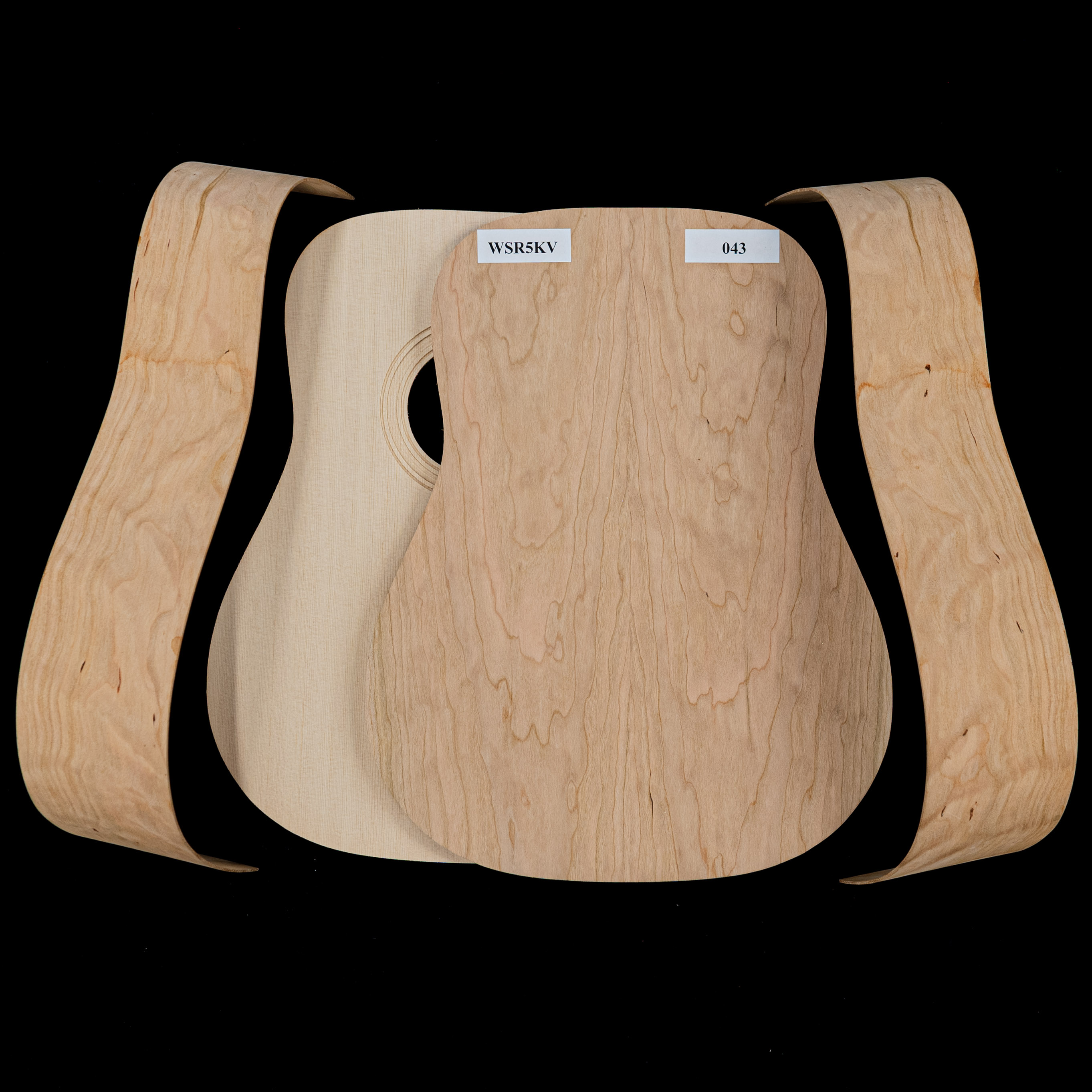 WoodStax Kit Dreadnought de cereza con llama kit, mástil atornillado - 043 WoodStax Kit Dreadnought de cereza con llama kit, mástil atornillado - 043