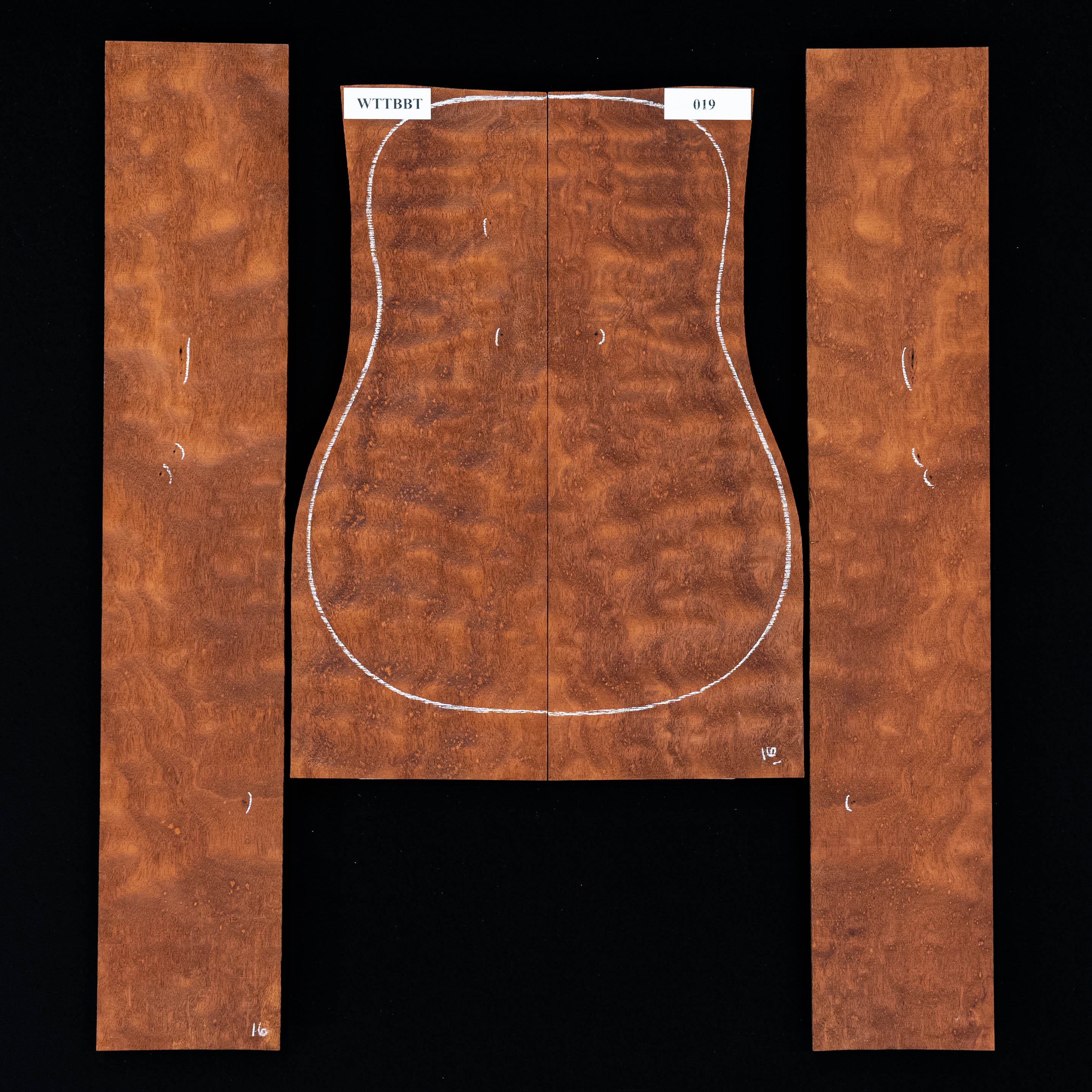 Caoba hondureña acolchada The Tree, calidad de exposición - 019 Caoba hondureña acolchada The Tree, calidad de exposición - 019