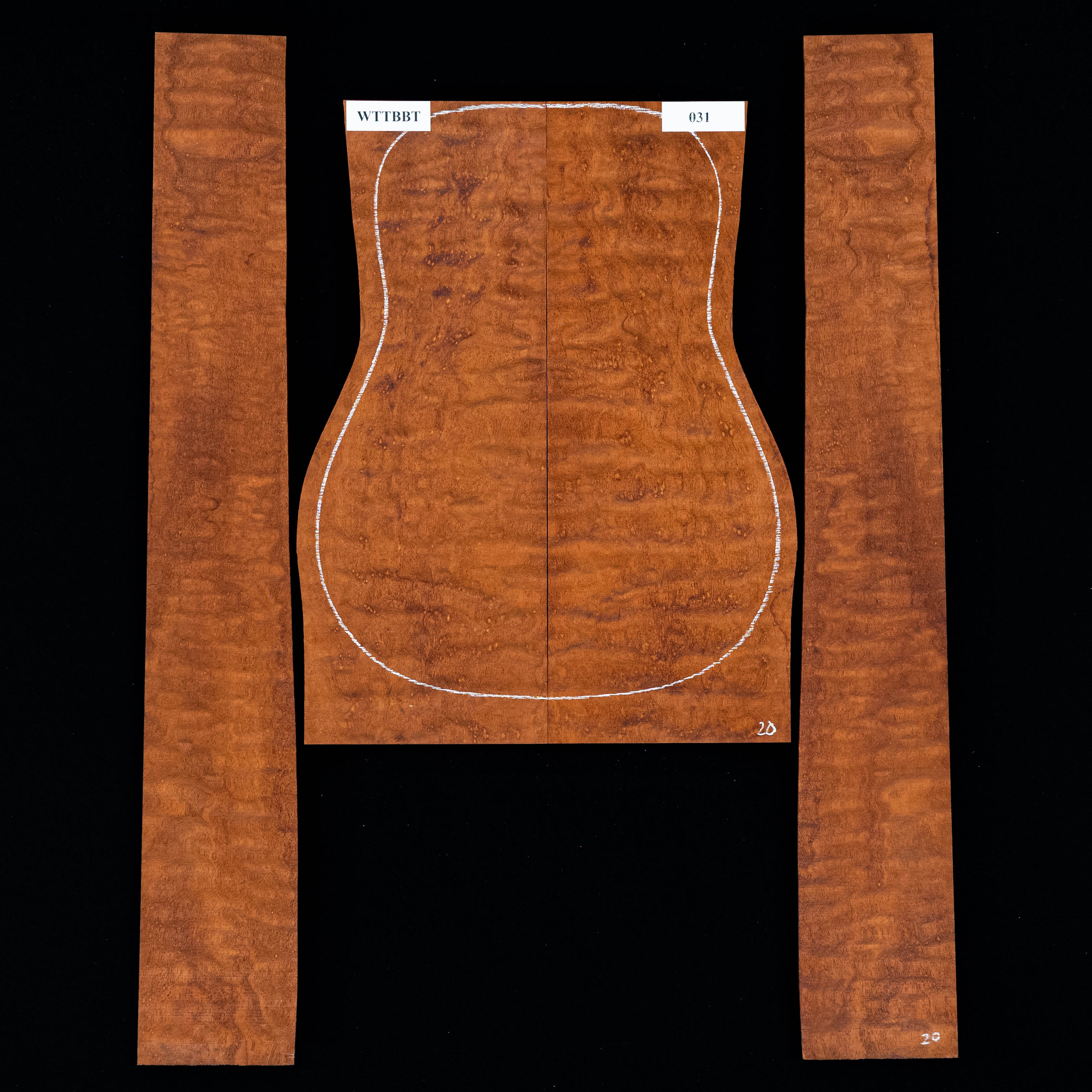 Caoba hondureña acolchada The Tree, calidad de exposición - 031 Caoba hondureña acolchada The Tree, calidad de exposición - 031