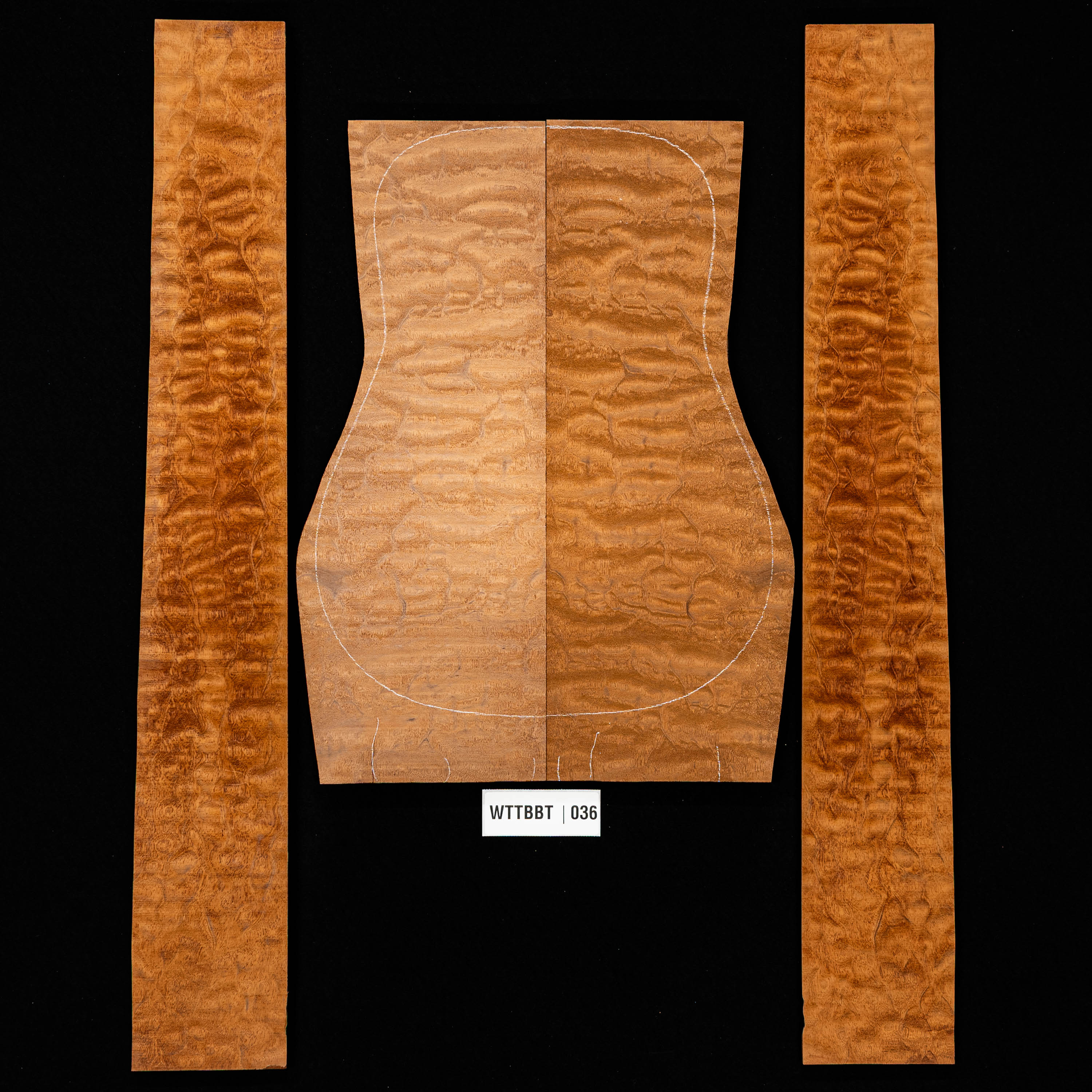 Caoba hondureña acolchada The Tree, calidad de exposición - 036