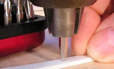 Foto: marcado de posiciones de puntos