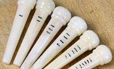 Photo: marked bridge pins