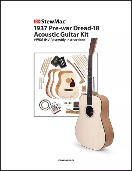 1937 Cubierta de Kit de Guitarra acústica Dread-18 antes de la guerra