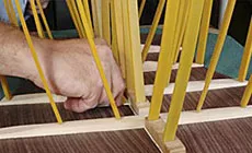 Pegado de tiras traseras