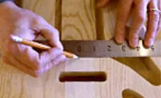 Marque los orificios centrales