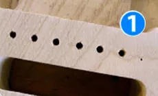 Seis orificios perforados