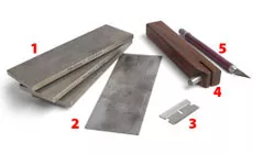 Foto: herramientas de raspado