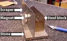 Foto: afilar el raspador