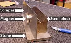 Photo: sharpening the scraper