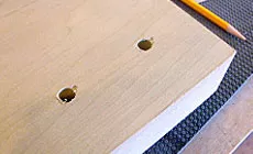 Taladrar para el potenciómetros de control