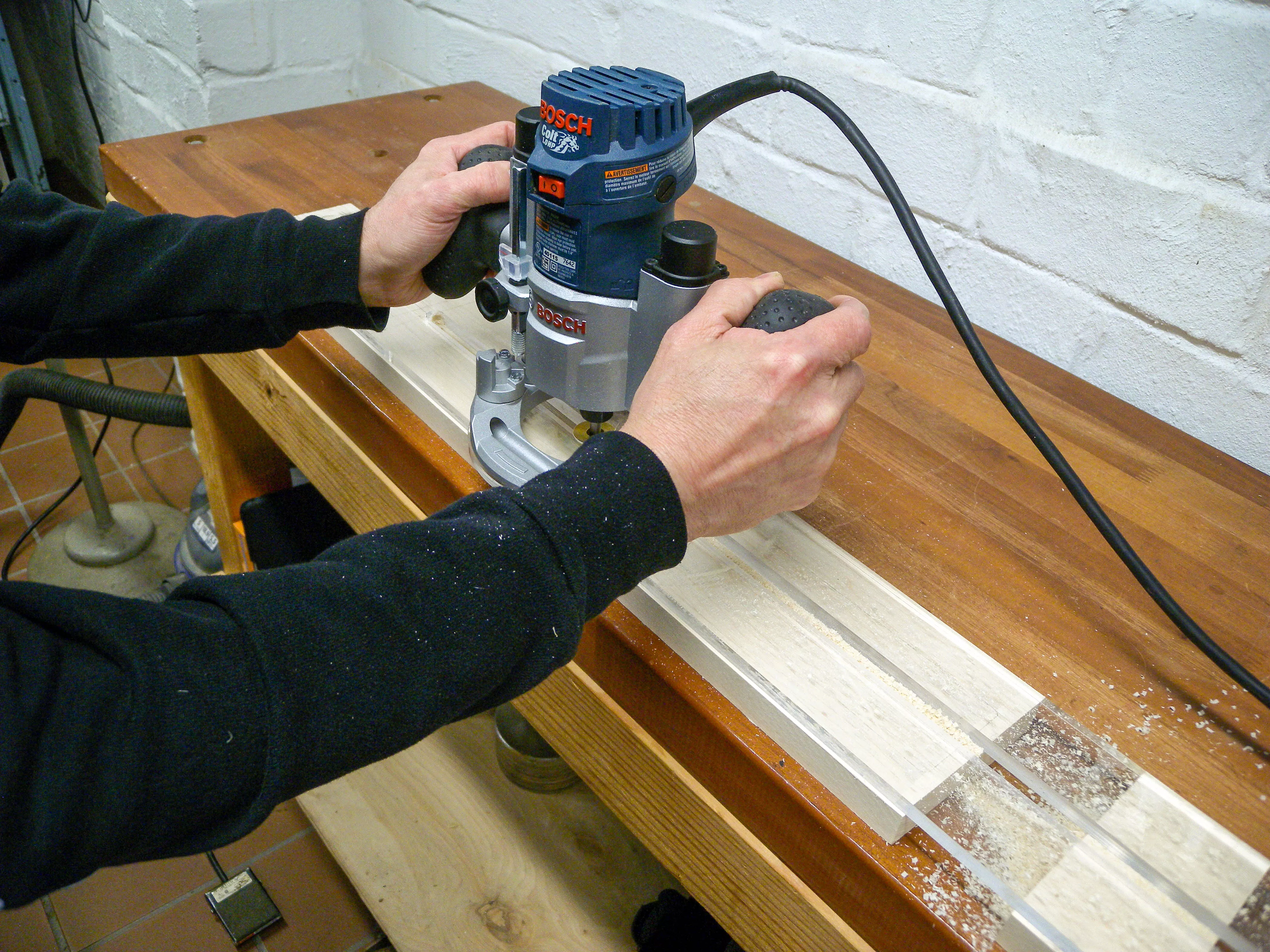 pho12 canal de fresado con base y casquillo, tenga en cuenta el soporte de la plantilla