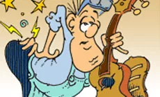 Dibujo animado en la espalda