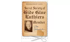 Anuncio de la tarjeta de membresía Secret Society of Hide Glue Authories