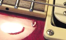 Primer plano del relleno de gota de laca