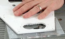 Primer plano de la mesa del enrutador