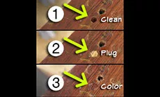 Taponamiento de un orificio de tornillo