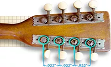 Espaciado inusual entre los postes de cadena