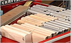 Radiused wooden blocks
