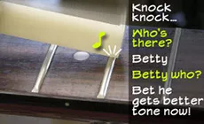 toque una cejuela de hueso en blanco