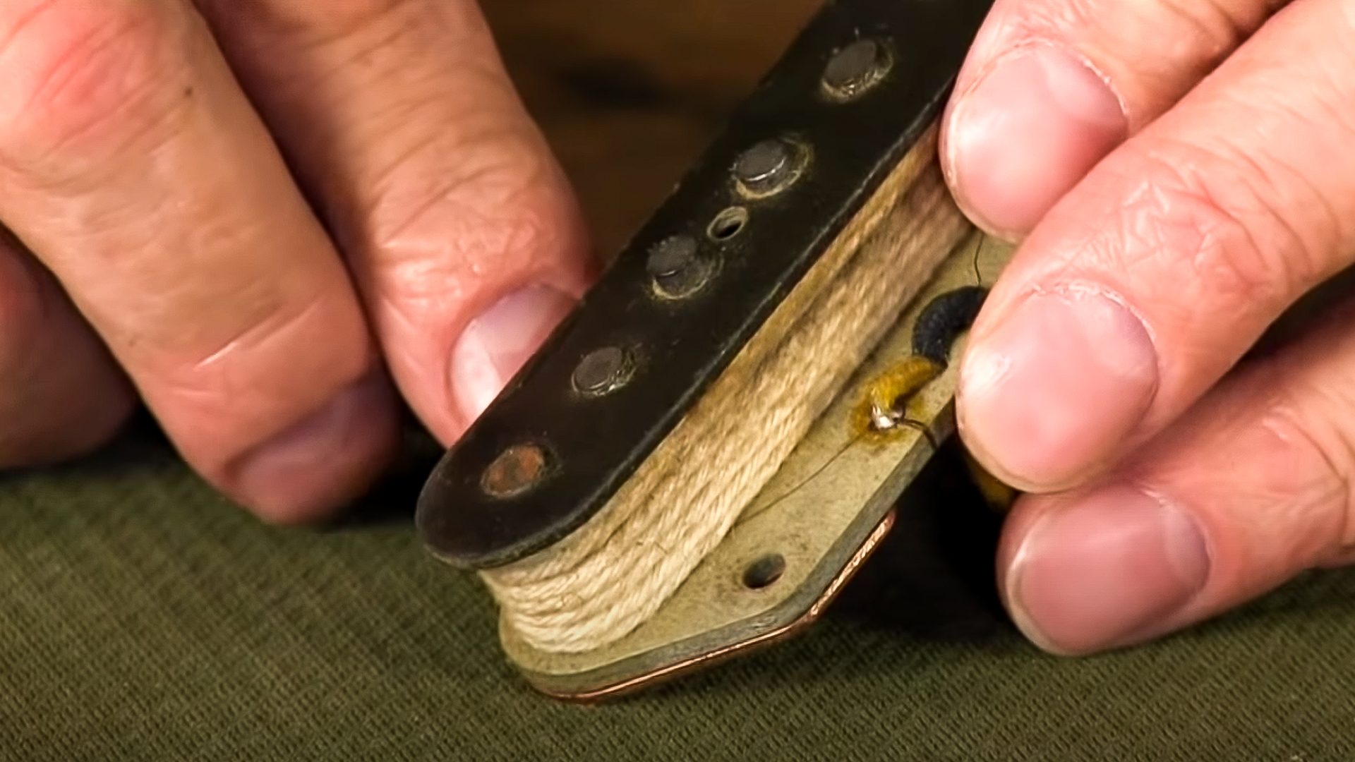 1966  pastilla del Telecaster se desmonta y se vuelve a enrollar