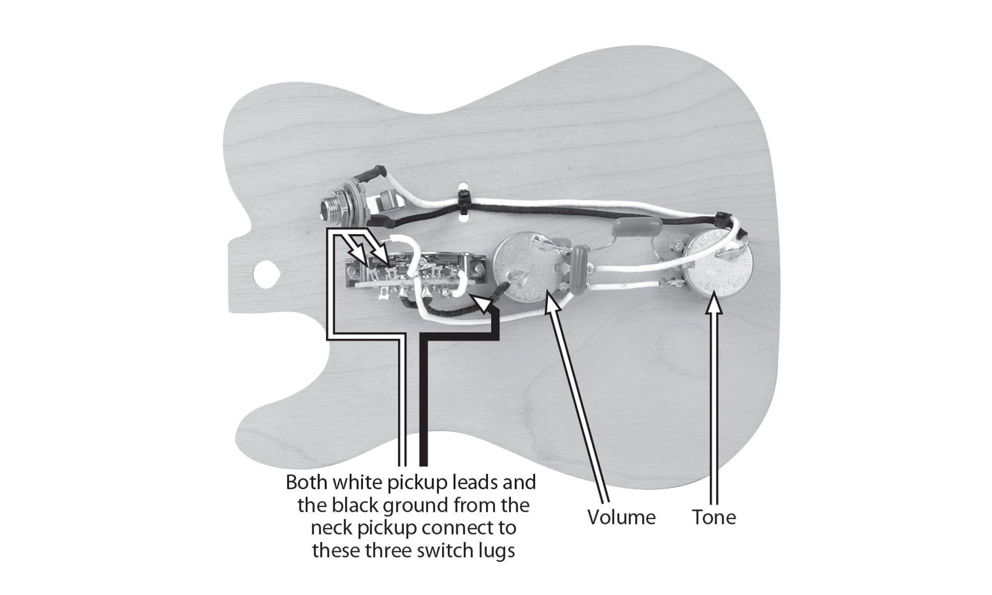 Golden Age Kit Precableado vioa Telecaster con Selector 4-posiciones 