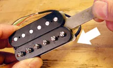 Foto: sustitución del imán del humbucker