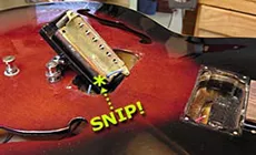 Corte el cable de pastilla cerca del pastilla