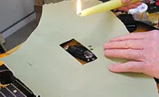 Cera de velas encendida pastilla