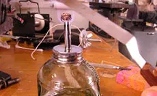 Cuchillo de compensación y lámpara de alcohol