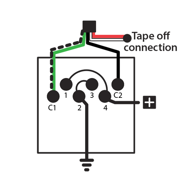 Cableado del recipiente de empuje-extracción CTS DPDT