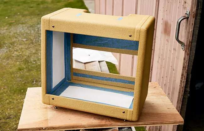  pantalla de amperios de tweed preparado para laca