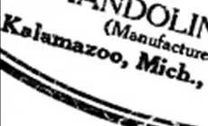Primer plano de etiqueta antigua retocada