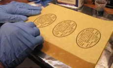 Tinte con bola de algodón