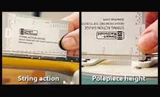 Calibrador de acción de cuerdas