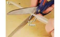 Corte el vástago de la pipeta