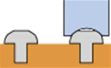 Primer plano de la corona de nivelación