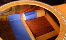 Cinta azul desenrollada