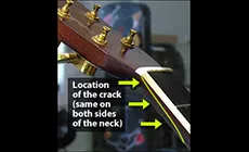 Ubicación de la grieta